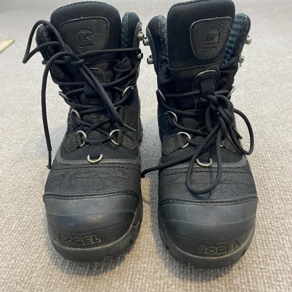 Sorel Timberwolf‎ Boots Womens Size 8 Black Waterproof Ankle Lace Up NL1487-011